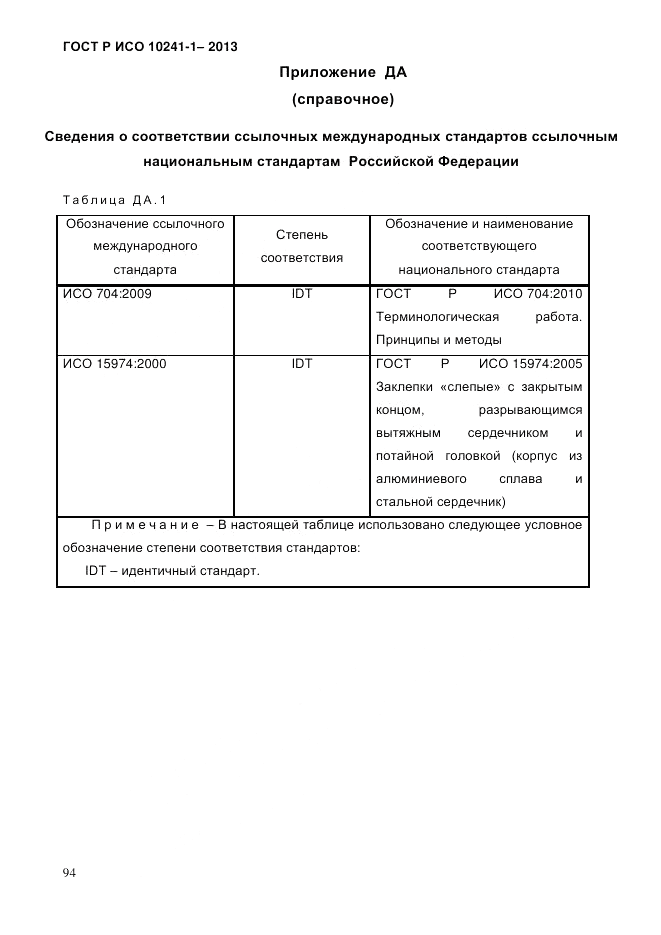ГОСТ Р ИСО 10241-1-2013, страница 100