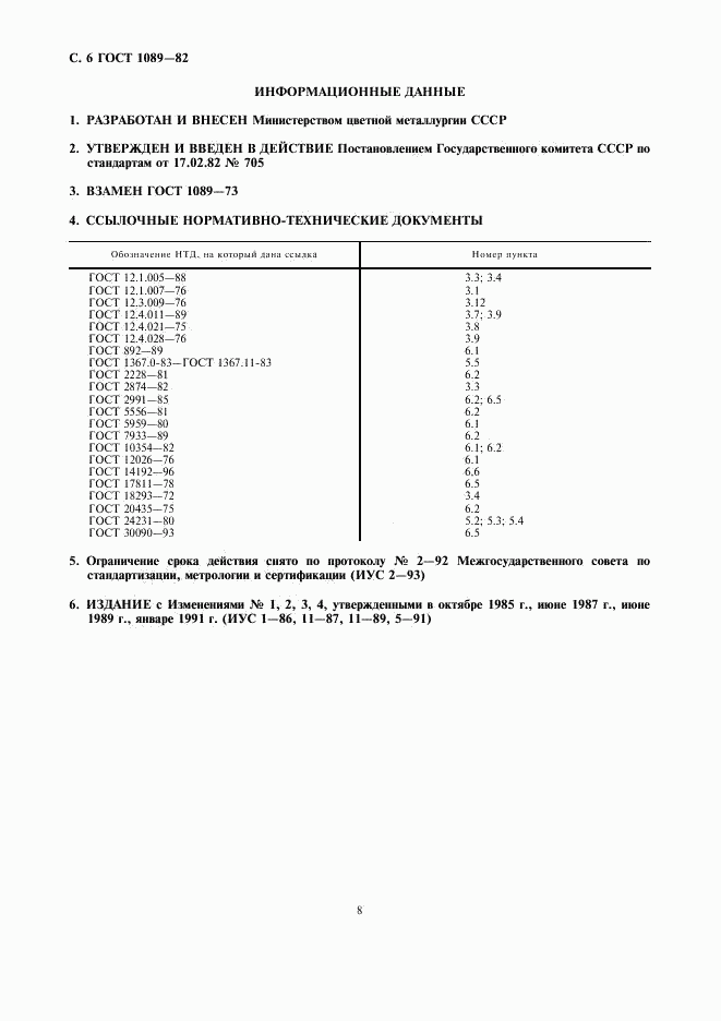 ГОСТ 1089-82, страница 8