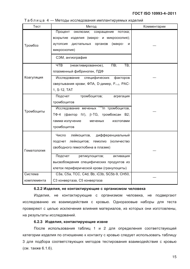 ГОСТ ISO 10993-4-2011, страница 20