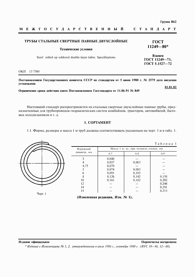 ГОСТ 11249-80, страница 1