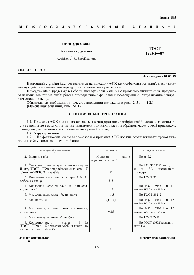 ГОСТ 12261-87, страница 1