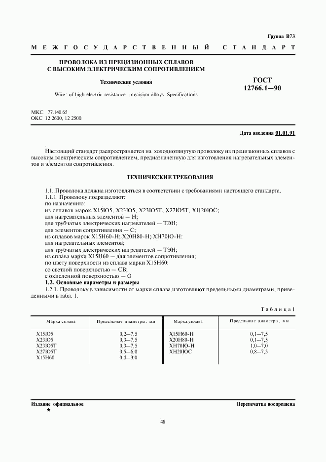 ГОСТ 12766.1-90, страница 1