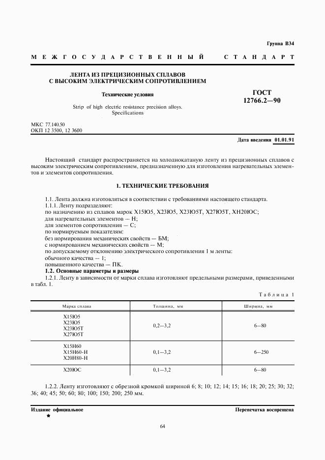 ГОСТ 12766.2-90, страница 1