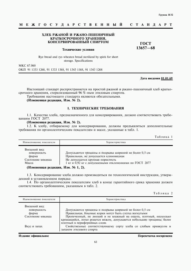 ГОСТ 13657-68, страница 1
