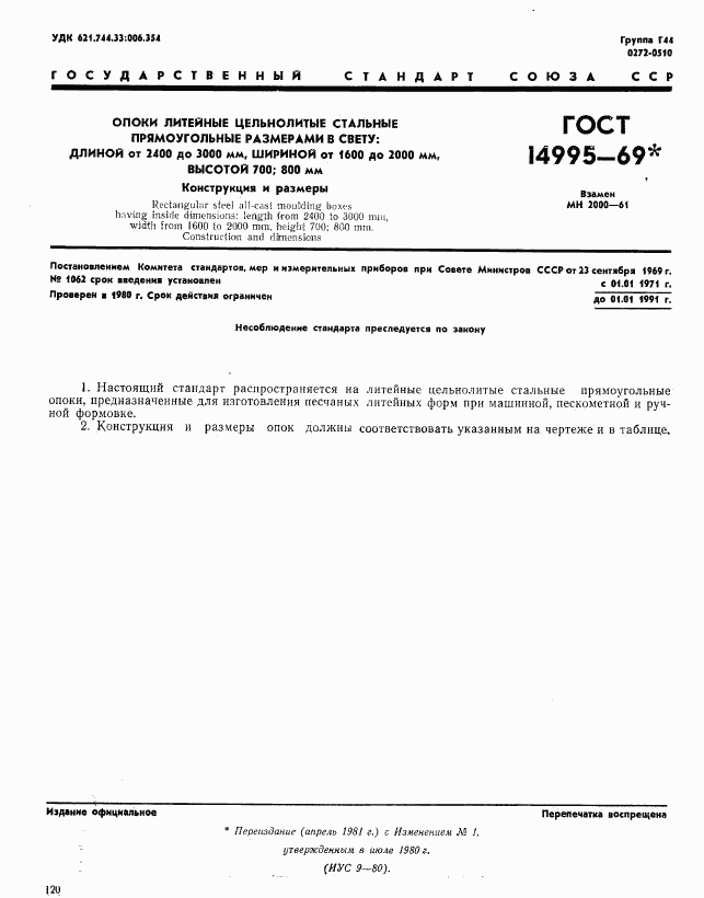 ГОСТ 14995-69, страница 1