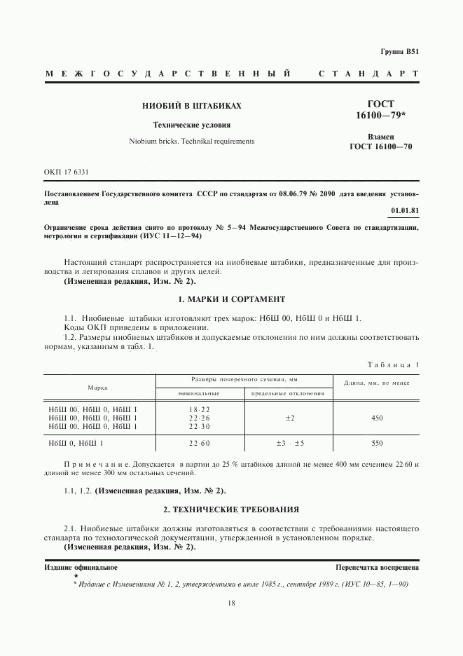 ГОСТ 16100-79, страница 1