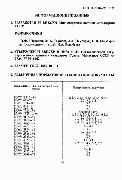 ГОСТ 1652.10-77, страница 22