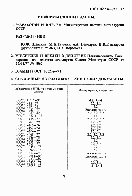 ГОСТ 1652.6-77, страница 12