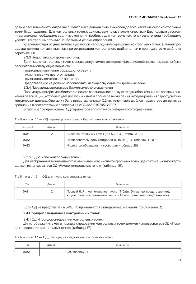 ГОСТ Р ИСО/МЭК 19794-2-2013, страница 35