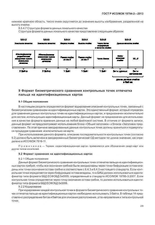 ГОСТ Р ИСО/МЭК 19794-2-2013, страница 33