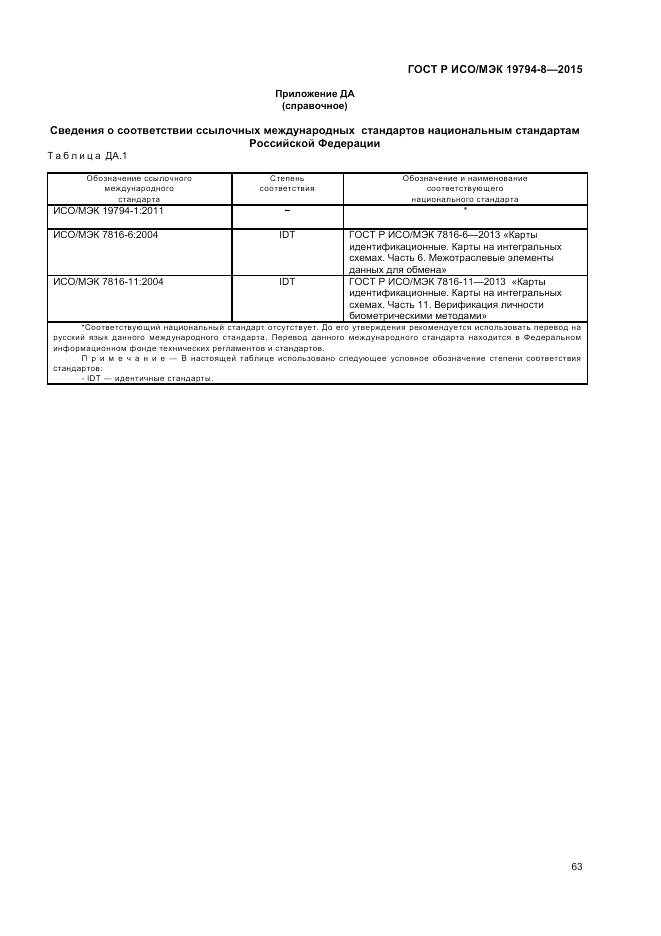 ГОСТ Р ИСО/МЭК 19794-8-2015, страница 67