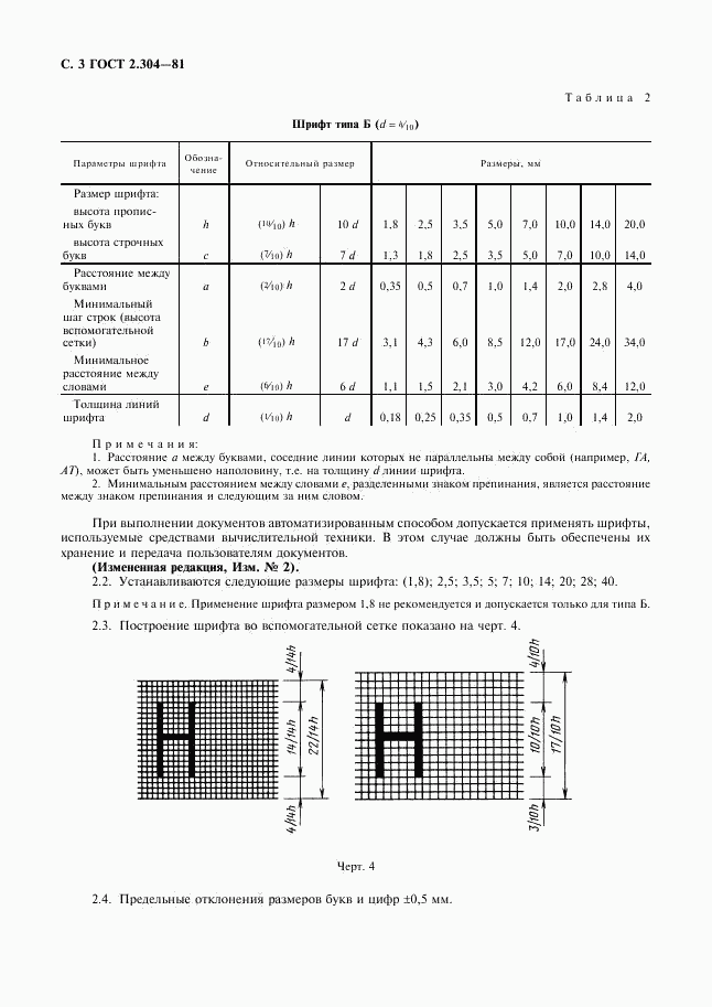 ГОСТ 2.304-81, страница 4