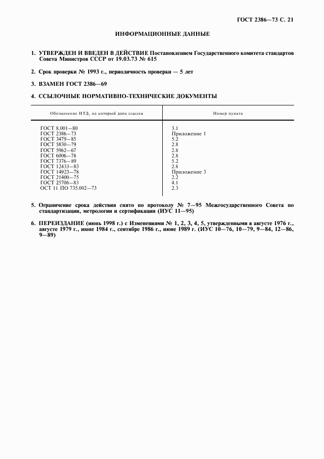 ГОСТ 2386-73, страница 22