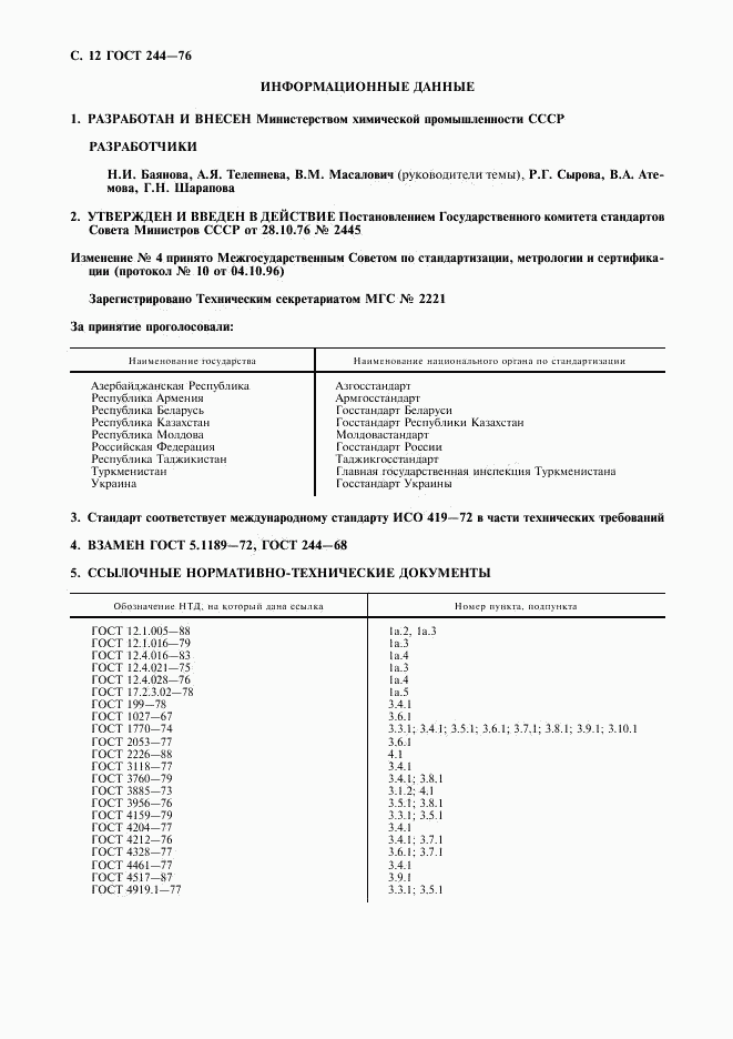 ГОСТ 244-76, страница 13