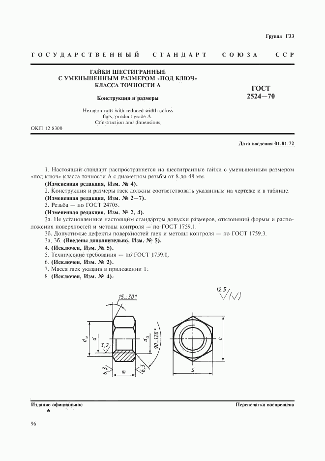 ГОСТ 2524-70, страница 1