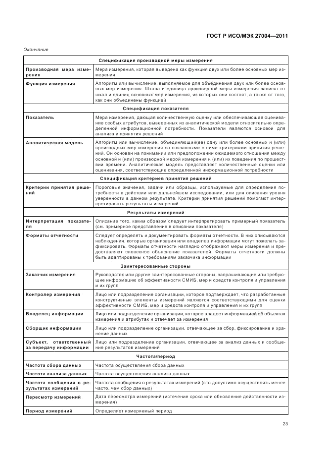 ГОСТ Р ИСО/МЭК 27004-2011, страница 29
