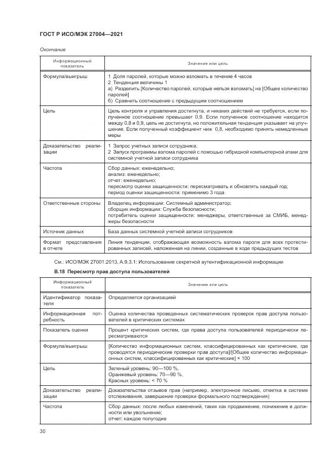 ГОСТ Р ИСО/МЭК 27004-2021, страница 34