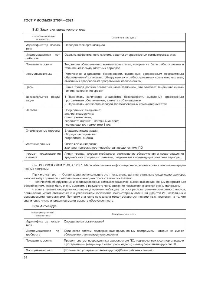 ГОСТ Р ИСО/МЭК 27004-2021, страница 38