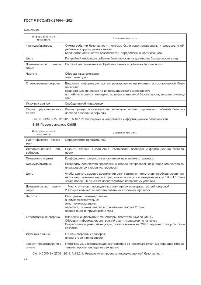 ГОСТ Р ИСО/МЭК 27004-2021, страница 46