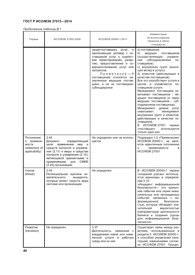 ГОСТ Р ИСО/МЭК 27013-2014, страница 44