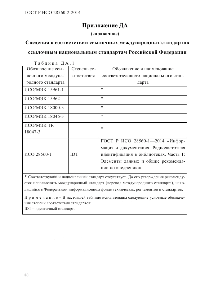 ГОСТ Р ИСО 28560-2-2014, страница 88