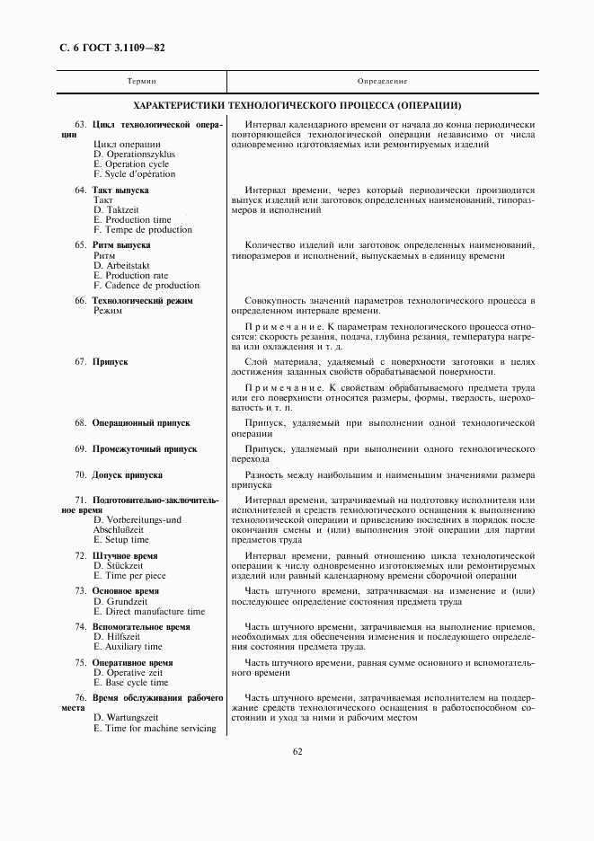 ГОСТ 3.1109-82, страница 6