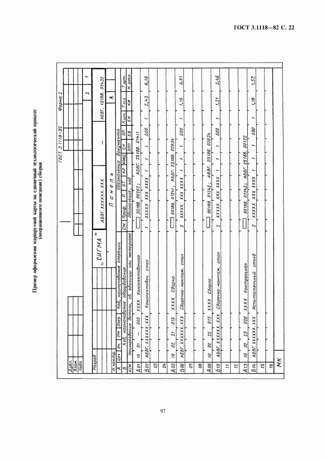 ГОСТ 3.1118-82, страница 22