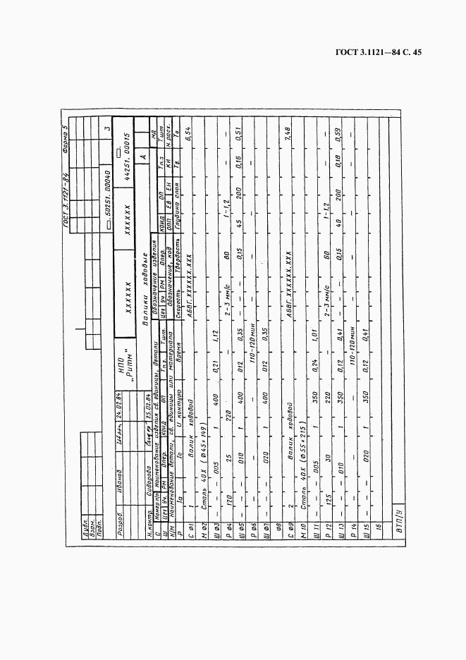 ГОСТ 3.1121-84, страница 46