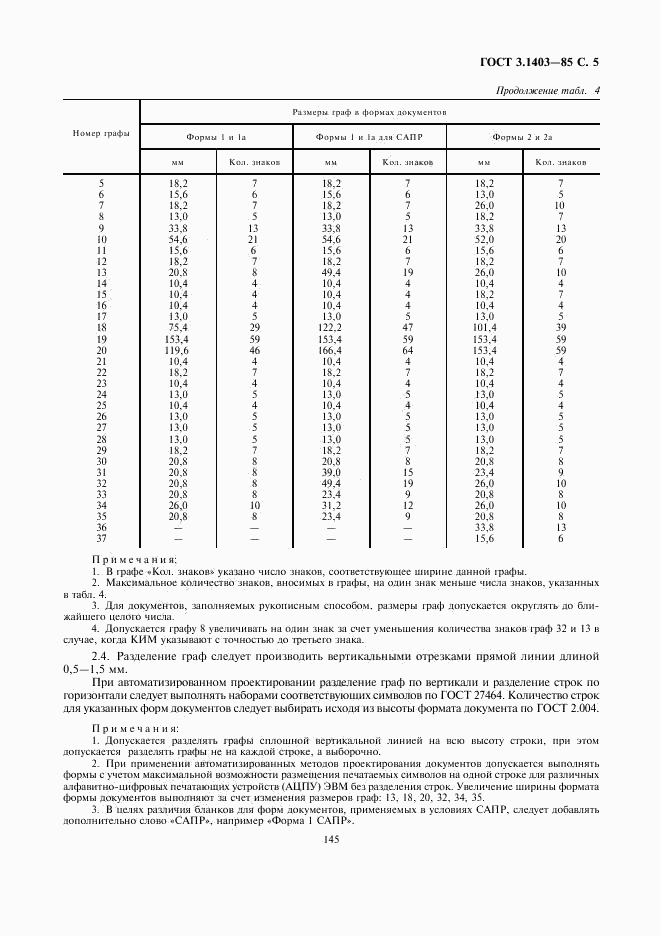 ГОСТ 3.1403-85, страница 6