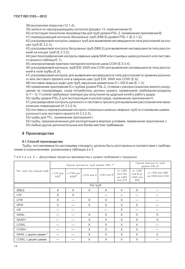 ГОСТ ISO 3183-2012, страница 20