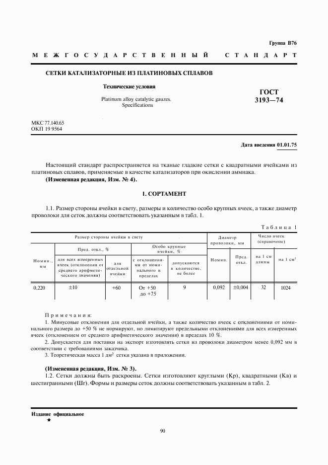 ГОСТ 3193-74, страница 1