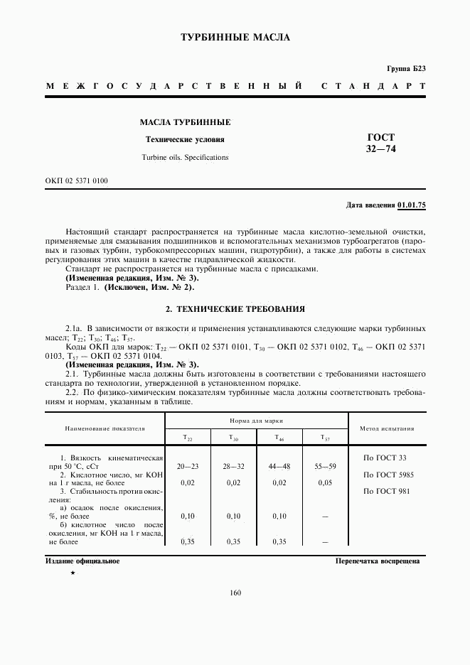 ГОСТ 32-74, страница 1