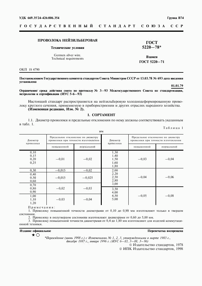 ГОСТ 5220-78, страница 3