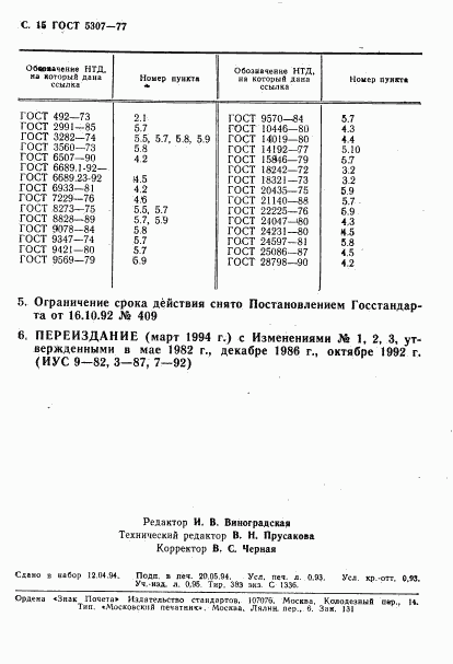 ГОСТ 5307-77, страница 16