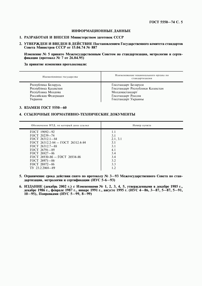 ГОСТ 5550-74, страница 6