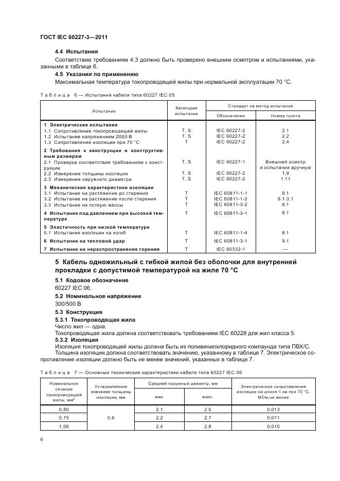 ГОСТ IEC 60227-3-2011, страница 11
