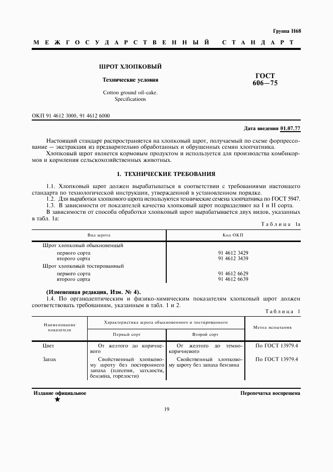 ГОСТ 606-75, страница 1