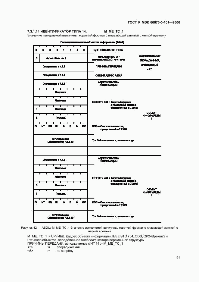 ГОСТ Р МЭК 60870-5-101-2006, страница 65