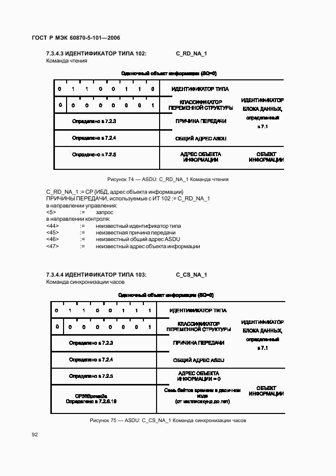 ГОСТ Р МЭК 60870-5-101-2006, страница 96