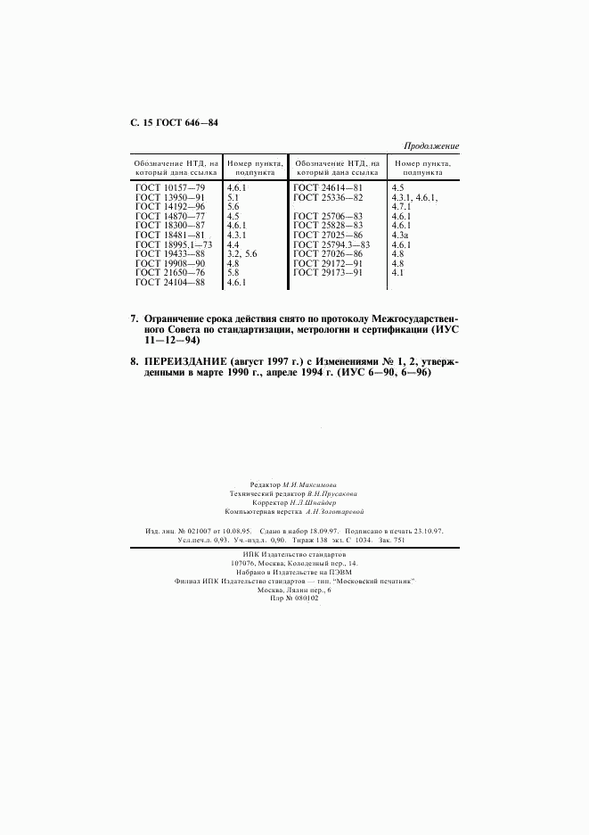 ГОСТ 646-84, страница 16