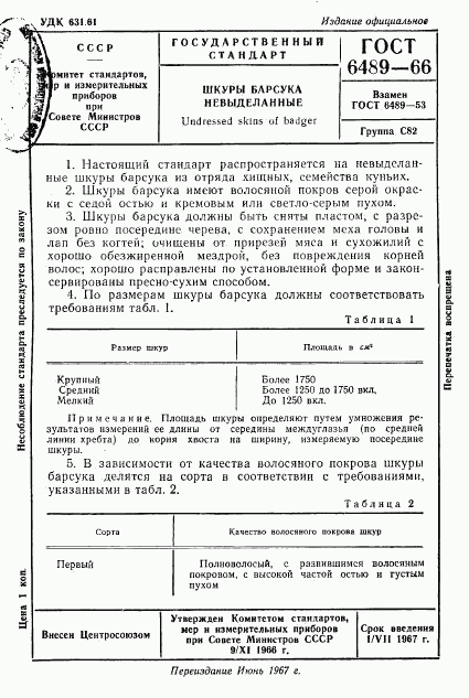 ГОСТ 6489-66, страница 1