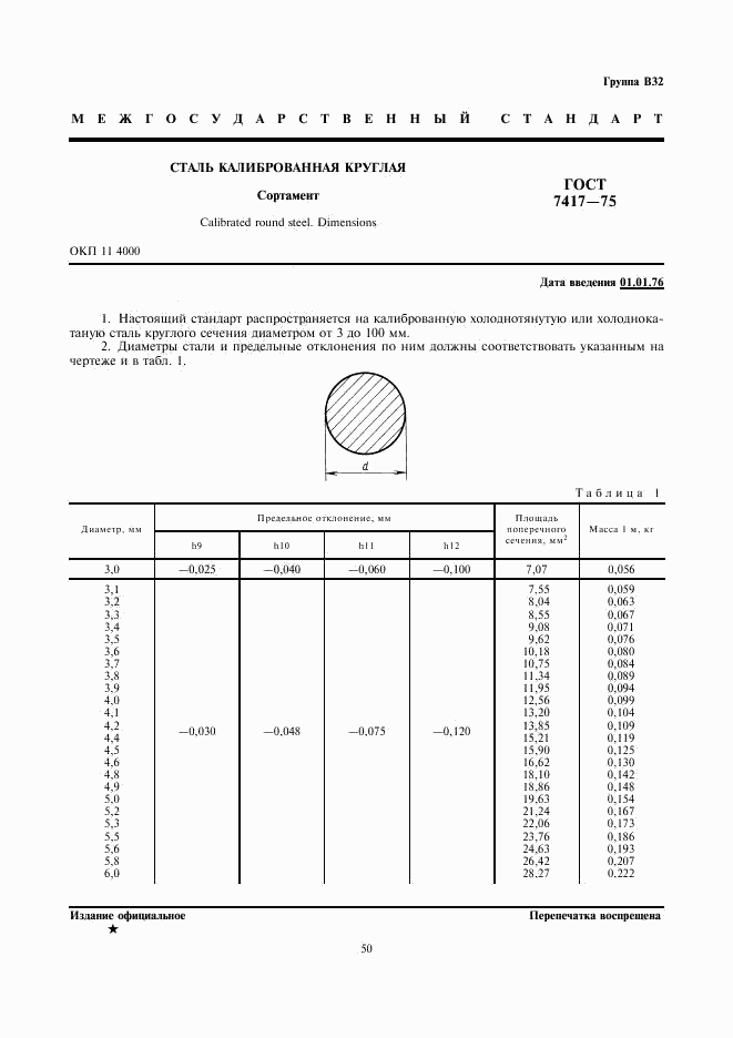 ГОСТ 7417-75, страница 1