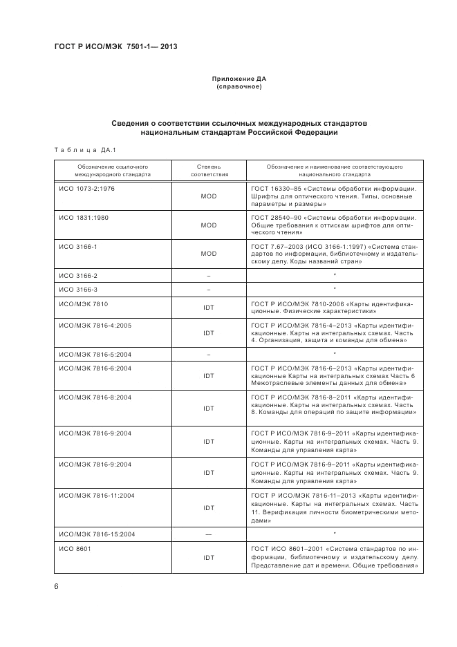 ГОСТ Р ИСО/МЭК 7501-1-2013, страница 8