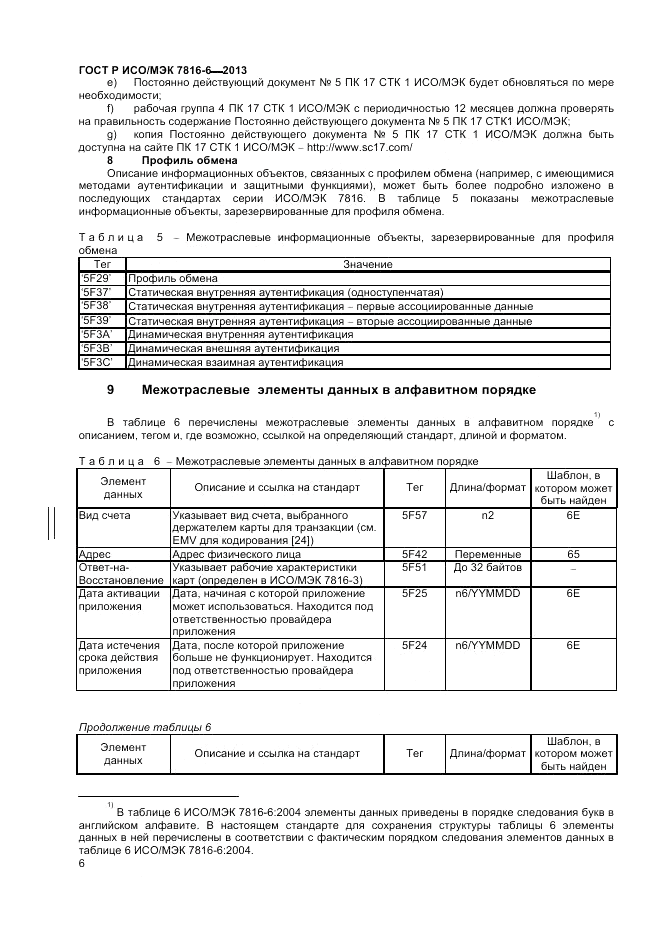 ГОСТ Р ИСО/МЭК 7816-6-2013, страница 10