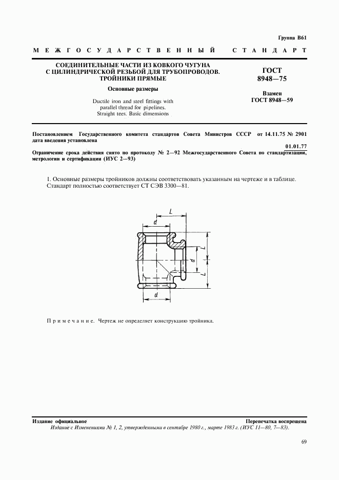 ГОСТ 8948-75, страница 1