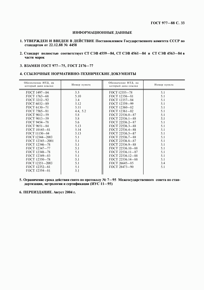 ГОСТ 977-88, страница 34